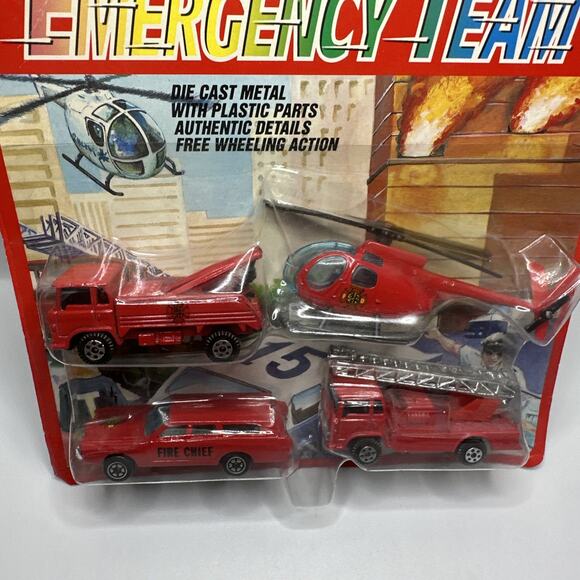 Road Tough Die Cast Metal Fire Machines Set of 4 Vehicles NEW + FAST SHIPPING - Picture 2 of 9
